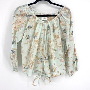 Plum Pretty Sugar | Floral Tie Front Blouse XS